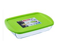 Pyrex Cook & Store Rectangular Roaster with Airtight Lid 4.5L Green