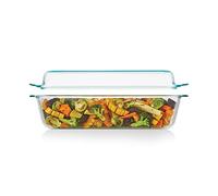 Pyrex Deep 5.2-Qt (9"x13") 2-in-1 Glass Baking Dish with Glass Lid, Extra Large Rectangular Baking Pan For Casserole & Lasagna, Dishwasher, Freezer, Microwave and Pre-Heated Oven Safe