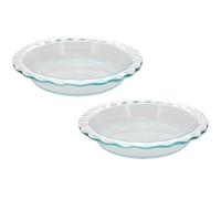 Pyrex Easy Grab 9.5"""" Glass Pie Plate Made in the USA