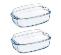 Pyrex 4937387 Essentials Glass rectangular Casserole high resistance 4,3L,Transparent