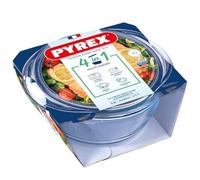 Pyrex Essentials Glass round Casserole High resistance 1.6 L (+ 0.5L Lid)