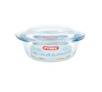 Pyrex Essentials Round Casserole Glass Dish With Lid For Gravy Leftover Food