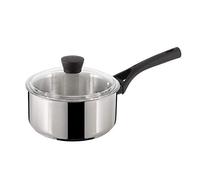 Pyrex Expert Saucepan Stainless Steel, Black and Grey Saucepan with Lid 20 cm black and grey