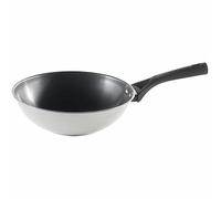 Pyrex Expert Touch Stainless Steel Wok Pan with Plastic Handle 28cm - Black