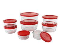 Pyrex FBA 1126079 16 Piece Simply Store Nesting Storage Set, Clear, Glass