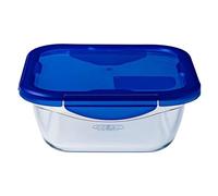 Pyrex Food Storage Container, Blue, 21 x 21 x 8 cm