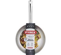 Pyrex Frying Pan Master Stainless Steel for Induction, Electric, Gas and Ceramic Glass Hobs, Cookware, Kitchen (28cm Pyrex Master Frying Pan), MX24BFX/HDL, Silver
