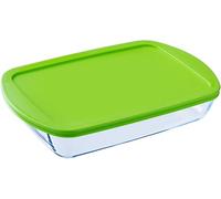 Pyrex Cook & Store Rectangular Roaster with Airtight Lid 4.5L Green