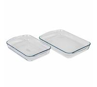Pyrex Glass 2 Piece Rectangular Roaster Set