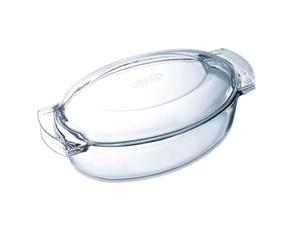 Pyrex Glass Oval Casserole, 5.8 L | Oven-to-table design allows easy food monitoring; generous capacity supports high-volume batch cooking and catering prep.
