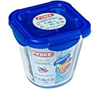 Pyrex Glass Pot Storage Container Pasta Box Snack Pot with Lid - Blue