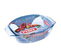 Pyrex Optimum Glass Oval Roaster High Resistance Easy Grip 30x21 cm, 1