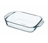 Pyrex Optimum Glass Rectangular Roaster High Resistance Easy Grip 35x23 Cm, 2.9L