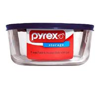 Pyrex KC46852 (6017397) Simply Store 7-Cup Round Glass Food Storage Dish, Blue