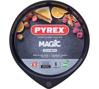 Pyrex Magic Metal Cake Pan Non Stick Coating Easy Grip 26cm Black