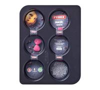 Pyrex Magic Muffin Tray 6 Cup Carbon Steel Non Stick Coating Black