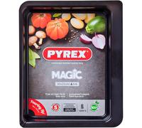 Pyrex 1452073 - Magic - Rectangular Metal Oven Dish, Black, 30 x 23 centimeters
