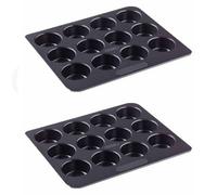 Set of 2 Pyrex Magic Muffin Tray, 12 Cup Pyrex Black One Size