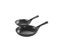 Pyrex - Master Set - Set of 2 Non-Stick Frying Pans Suitable for all Heat Sources including Induction - Dark Grey, Aluminium, dark grey, Set 2 poêles