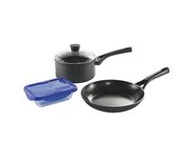 Pyrex - Master Set - Set of 2 Non-Stick Frying Pans Suitable for all Heat Sources including Induction - Dark Grey, Aluminium, dark grey, Set 4 pièces