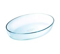 Pyrex Microwave Safe Classic Oval Roaster 30cm - Transparent Borosilicate Glass, Easy Grip, Oven & Freezer Safe (345B000/7044)