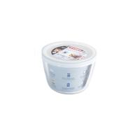 Pyrex Cook&Freeze Round Container with Lid, 12 cm-0.6 L, Extra Resistant Borosilicate Glass, Oven Safe