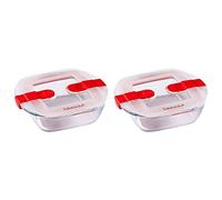 Pyrex Cook and Heat Square Dish with Lid 350ml - [FC363]