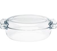 Pyrex Oval Casserole Dish 33 x 20 x 13 cm, Glass, Clear, 33 cm