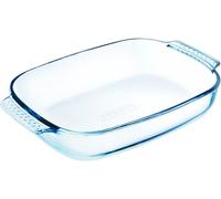Oven Dish Glass Pyrex Roaster Rectangular High Resistance Grip Handle 38cm, 3.6L