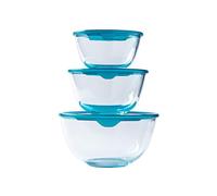 Pyrex® - Prep & Store - Set of 3 Heavy Duty 0.5L, 1L, 2L, Transparent/Green