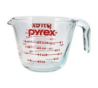 Pyrex Prepware 1-Cup Measuring Cup, Clear with Red Measurements