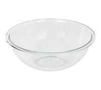 Pyrex Prepware 4-Quart Rimmed Mixing Bowl, Clear | Sculpted Mixing Bowl | Thick Glass Walls | Wide Rim | Nesting Design | Refrigerator Safe | Freezer Safe | Dishwasher Safe