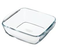 PYREX PREPWARE - Square Glass Dish 25 x 22 cm -2.2 L | Transparent, Boro, square shape, glossy finish, 25x22cm -2.2l