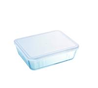 Pyrex Rectangular Dish with Plastic Lid, 2.6L