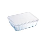 Pyrex Rectangular Dish with Plastic Lid, 2.6L