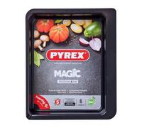 Pyrex 1452073 - Magic - Rectangular Metal Oven Dish, Black, 30 x 23 centimeters