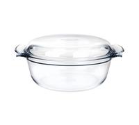 Glass Round Classic Casserole Dish with Glass Lid - EASY GRIP