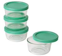 Pyrex Simply Store Glass Food Storage Set (green, 4)