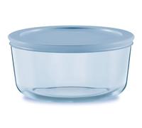 Pyrex Year Of Color (4 Cup) Tinted Glass Food Storage Container, Snug Fit Non-Toxic Plastic BPA-Free Lids, Freezer Dishwasher Microwave Safe, Blue