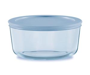 Pyrex Year Of Color (4 Cup) Tinted Glass Food Storage Container, Snug Fit Non-Toxic Plastic BPA-Free Lids, Freezer Dishwasher Microwave Safe, Blue