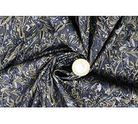 Pyrhan 100% Cotton Fabric by Rose & Hubble | Paisley With Leaves Print | 45 Inches (114 cm) | for Crafting & Dressmaking | Dress Material (Grey)