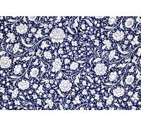 Pyrhan 100% Cotton Poplin by Rose & Hubble | Ditsy Floral Printed Cotton Fabric by The Metre UK | 114 Cm | Crafting Fabric & Dressmaking Fabric | Dress Fabric Material for Sewing Dressmaking (Navy)