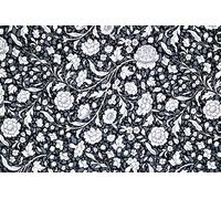 Pyrhan 100% Cotton Poplin by Rose & Hubble | Ditsy Floral Printed Cotton Fabric by The Metre UK | 114 Cm | Crafting Fabric & Dressmaking Fabric | Dress Fabric Material for Sewing Dressmaking (Black)