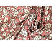 Pyrhan 100% Cotton Poplin by Rose & Hubble |Prime Rose Floral Printed Cotton Fabric by The Metre UK |114 Cm | Crafting Fabric & Dressmaking Fabric |Dress Fabric Material for Sewing Dressmaking (Rose)