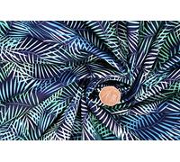Pyrhan 100% Tropical Cotton Fabric By The Metre UK, Printed Fabric for Dressmaking 45" Wide, Material By The Metre Clearance Printed Sewing Fabric for Art & Crafts Apparel (Blue Green)