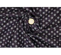 Pyrhan Abstract Shiny Flower Polka Dot 100% Pure Cotton Prints - 60 inches (153 cm Approx) Wide Fabric Sold by The metre - Perfect for Sewing Projects and Dress Making (Navy)