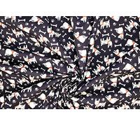 Pyrhan Dog with Bones 100% Pure Cotton Prints - 45 inches (114 cm Approx) Wide Fabric Sold by The metre - Perfect for Sewing Projects and Dress Making. (Navy)