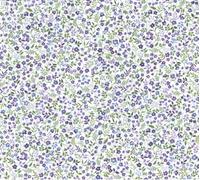 Pyrhan Floral Poly-Cotton Fabric by The Metre - 45 Inch Wide Dressmaking Fabric, Cotton Material for Quilting, Sewing, Patchwork, Floral Prints. (45-Delicate-Lilac)