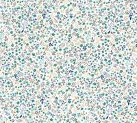 Pyrhan Floral Poly-Cotton Fabric by The Metre - 45 Inch Wide Dressmaking Fabric, Cotton Material for Quilting, Sewing, Patchwork, Floral Prints. (45-Delicate-Jade)