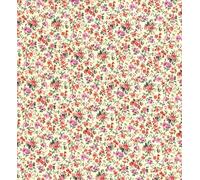 Pyrhan Little Wild Flowers 100% Cotton Fabric By the Metre, Sewing Material 45-inch Wide Floral Print Cotton Material by the metre. Ideal to use with Any Lining Fabric, Making Fat Quarters